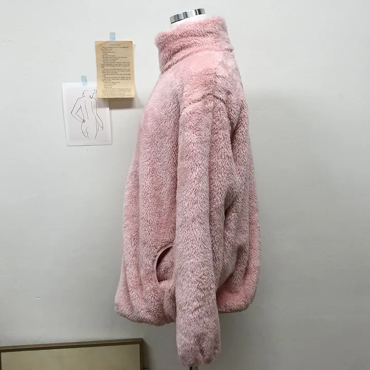 [당일출고]보들 보아털 후리스 카라양털집업(5color)/간절기/플리스집업/아우터/루즈핏/오버핏후리스 상세 이미지 31
