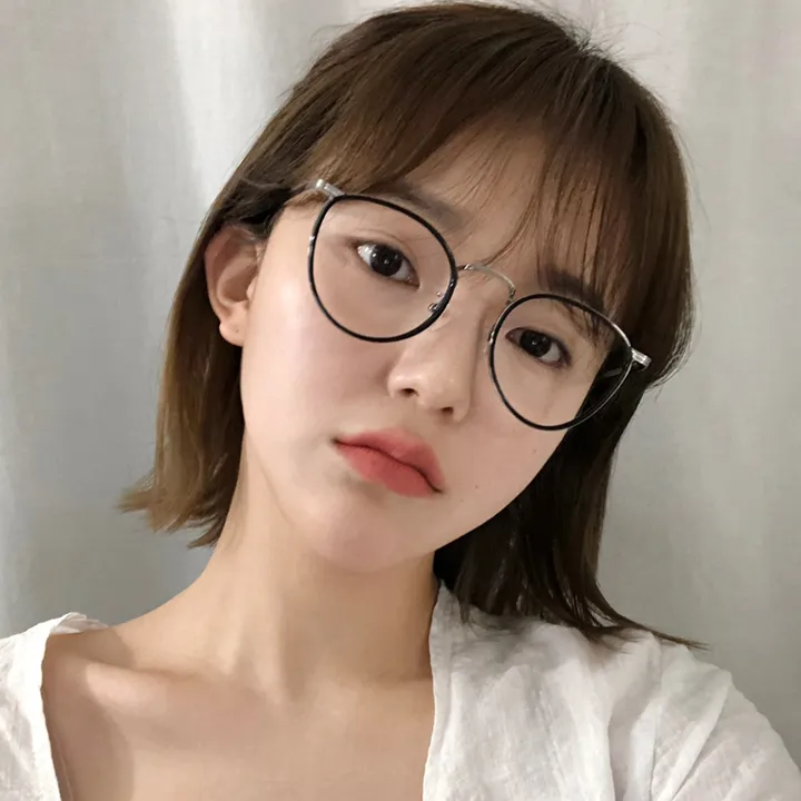 [여신핏] 데일리 안경 동그란 뿔테 캠퍼스 오피스룩 안경테3color 상세 이미지 4