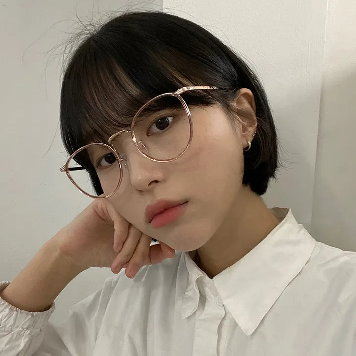 [여신핏] 데일리 안경 동그란 뿔테 캠퍼스 오피스룩 안경테3color 상세 이미지 8