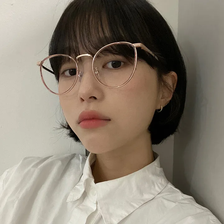 [여신핏] 데일리 안경 동그란 뿔테 캠퍼스 오피스룩 안경테3color 상세 이미지 9
