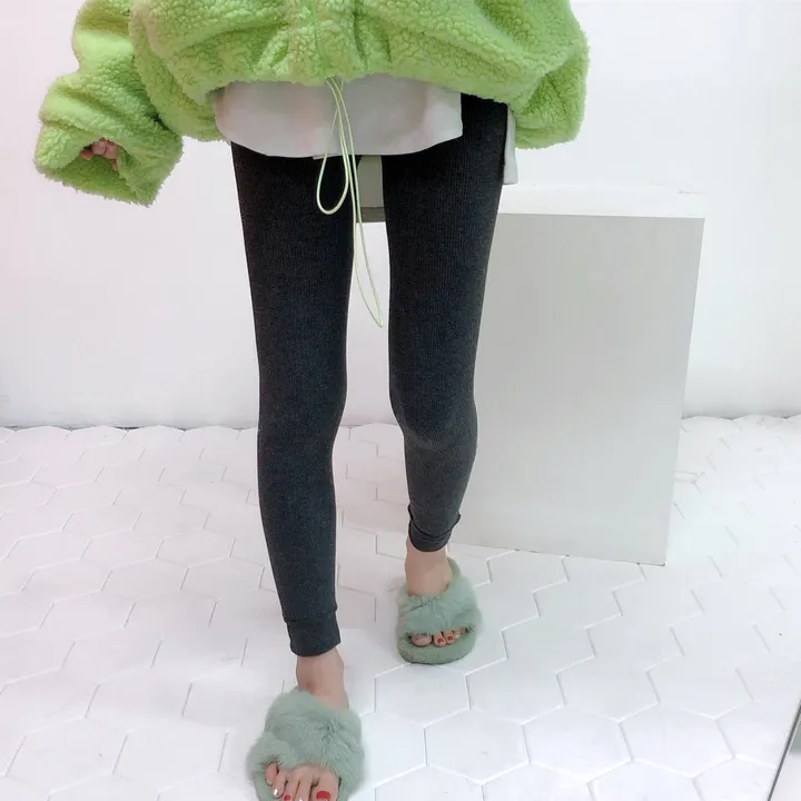 [2개묶음할인] 한겨울 천하무적 골지 융 기모 레깅스 상세 이미지 3