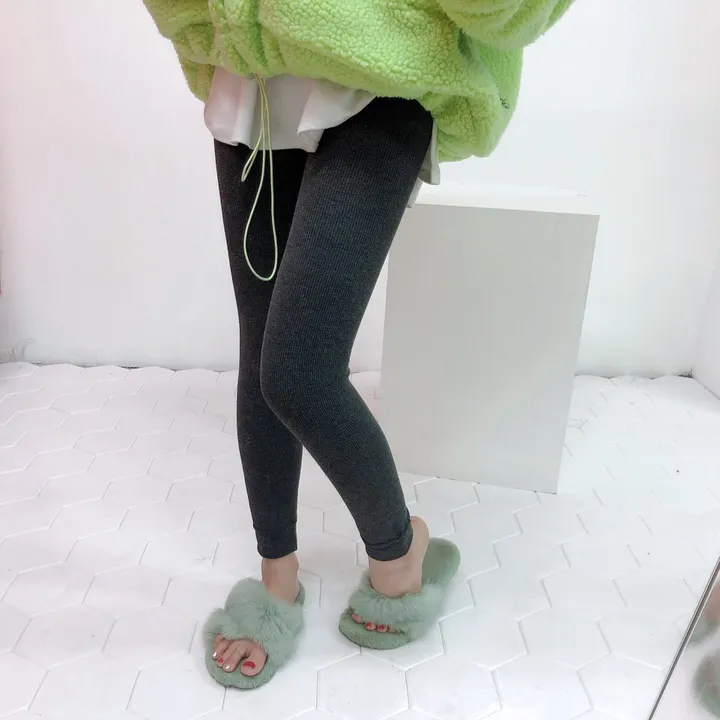 [2개묶음할인] 한겨울 천하무적 골지 융 기모 레깅스 상세 이미지 5