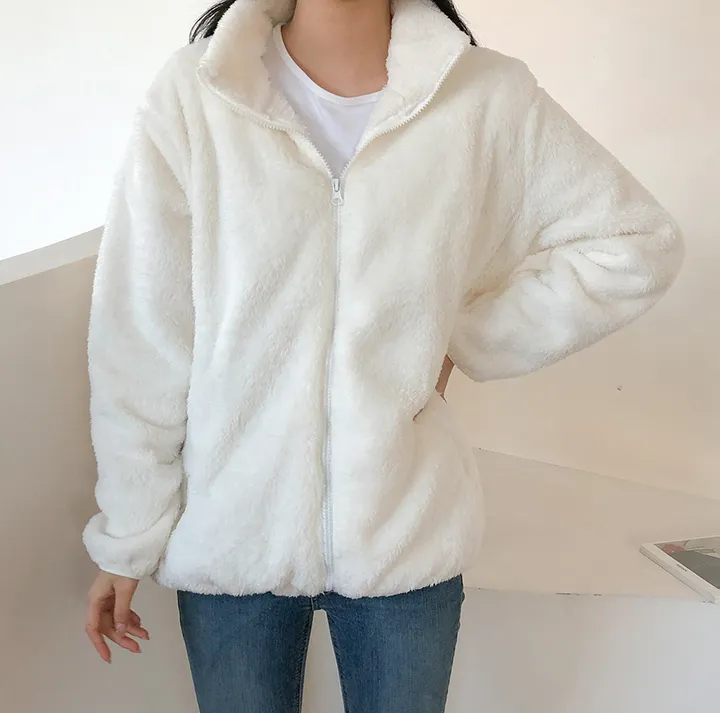 🔥비교불가!🔥 L-XL 샥출발! 남녀공용 커플템 인기 도톰 양털 부드러운 후리스집업 커플룩 따뜻한 보아털 플리스 집업 6color 상세 이미지 8
