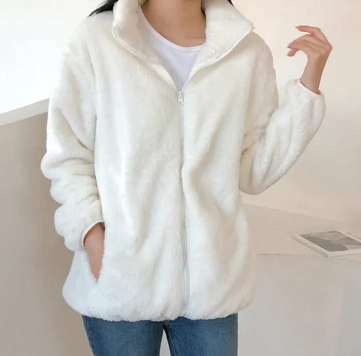 🔥비교불가!🔥 L-XL 샥출발! 남녀공용 커플템 인기 도톰 양털 부드러운 후리스집업 커플룩 따뜻한 보아털 플리스 집업 6color 상세 이미지 10