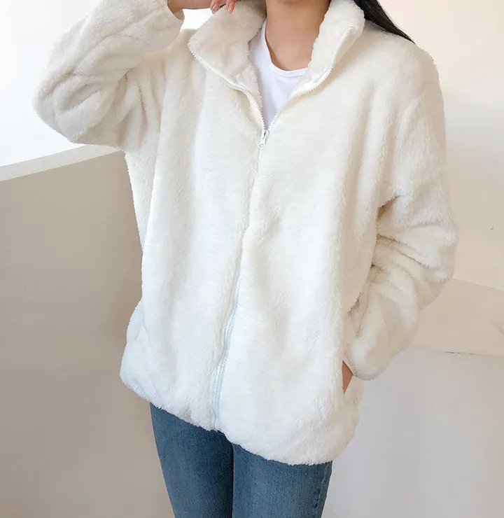 🔥비교불가!🔥 L-XL 샥출발! 남녀공용 커플템 인기 도톰 양털 부드러운 후리스집업 커플룩 따뜻한 보아털 플리스 집업 6color 상세 이미지 12