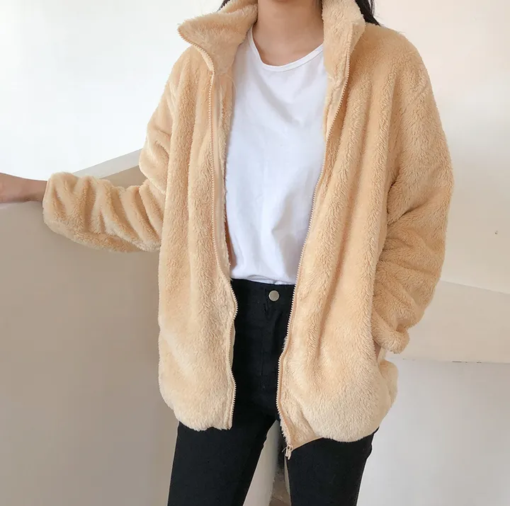 🔥비교불가!🔥 L-XL 샥출발! 남녀공용 커플템 인기 도톰 양털 부드러운 후리스집업 커플룩 따뜻한 보아털 플리스 집업 6color 상세 이미지 28