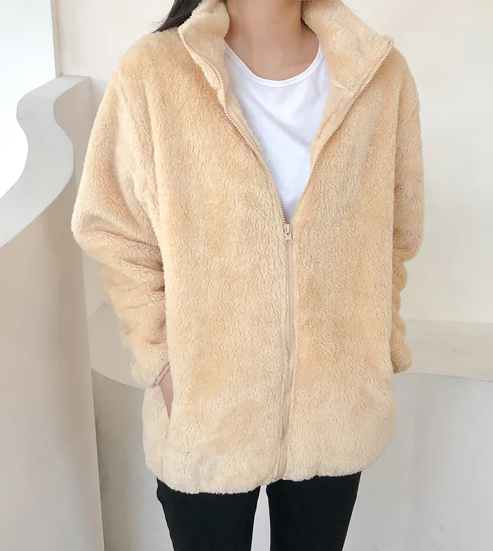🔥비교불가!🔥 L-XL 샥출발! 남녀공용 커플템 인기 도톰 양털 부드러운 후리스집업 커플룩 따뜻한 보아털 플리스 집업 6color 상세 이미지 29