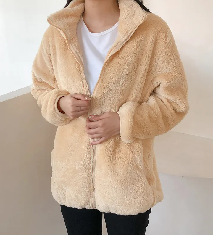 🔥비교불가!🔥 L-XL 샥출발! 남녀공용 커플템 인기 도톰 양털 부드러운 후리스집업 커플룩 따뜻한 보아털 플리스 집업 6color 상세 이미지 31
