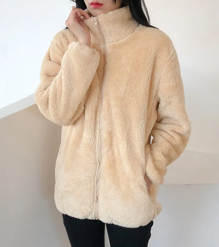 🔥비교불가!🔥 L-XL 샥출발! 남녀공용 커플템 인기 도톰 양털 부드러운 후리스집업 커플룩 따뜻한 보아털 플리스 집업 6color 상세 이미지 32