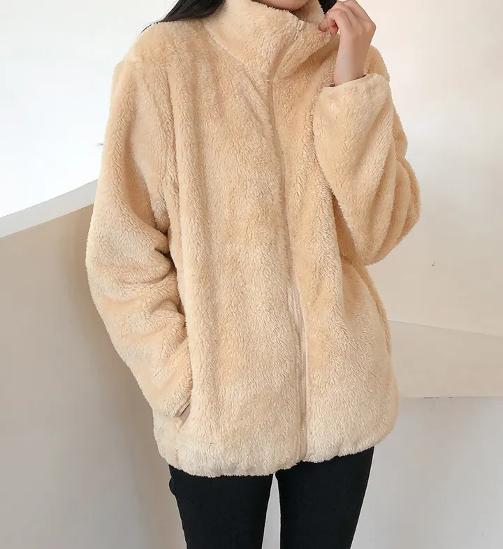 🔥비교불가!🔥 L-XL 샥출발! 남녀공용 커플템 인기 도톰 양털 부드러운 후리스집업 커플룩 따뜻한 보아털 플리스 집업 6color 상세 이미지 33