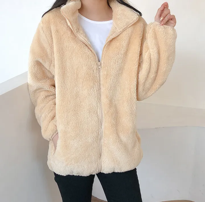 🔥비교불가!🔥 L-XL 샥출발! 남녀공용 커플템 인기 도톰 양털 부드러운 후리스집업 커플룩 따뜻한 보아털 플리스 집업 6color 상세 이미지 37