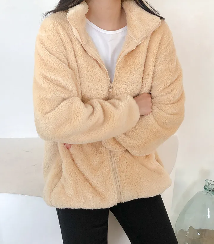🔥비교불가!🔥 L-XL 샥출발! 남녀공용 커플템 인기 도톰 양털 부드러운 후리스집업 커플룩 따뜻한 보아털 플리스 집업 6color 상세 이미지 38