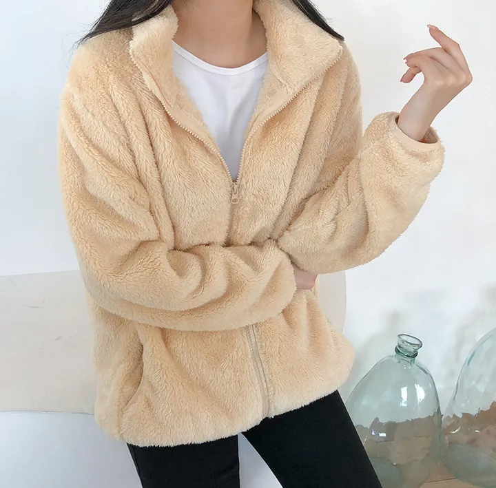 🔥비교불가!🔥 L-XL 샥출발! 남녀공용 커플템 인기 도톰 양털 부드러운 후리스집업 커플룩 따뜻한 보아털 플리스 집업 6color 상세 이미지 39
