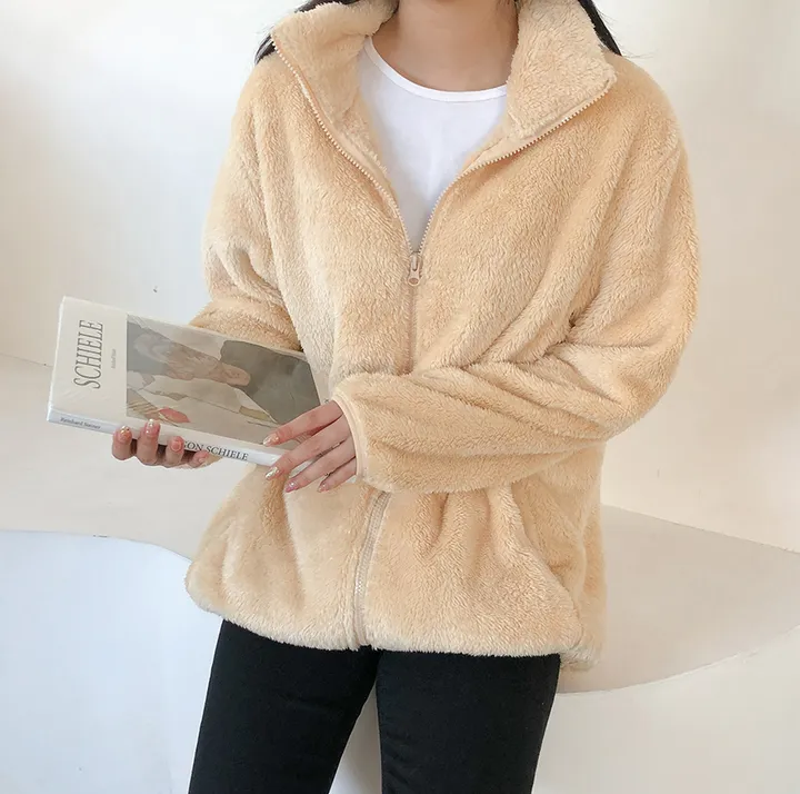 🔥비교불가!🔥 L-XL 샥출발! 남녀공용 커플템 인기 도톰 양털 부드러운 후리스집업 커플룩 따뜻한 보아털 플리스 집업 6color 상세 이미지 40