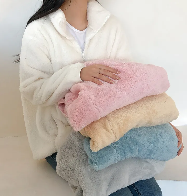 🔥비교불가!🔥 L-XL 샥출발! 남녀공용 커플템 인기 도톰 양털 부드러운 후리스집업 커플룩 따뜻한 보아털 플리스 집업 6color 상세 이미지 14