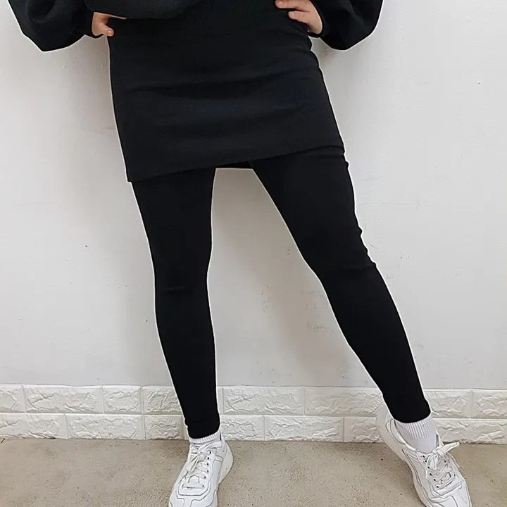 빅사이즈[L~4XL]면30수 스커트 레깅스 상세 이미지 5