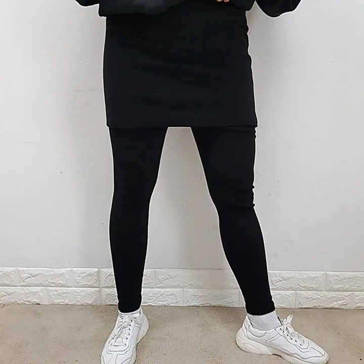 빅사이즈[L~4XL]면30수 스커트 레깅스 상세 이미지 2