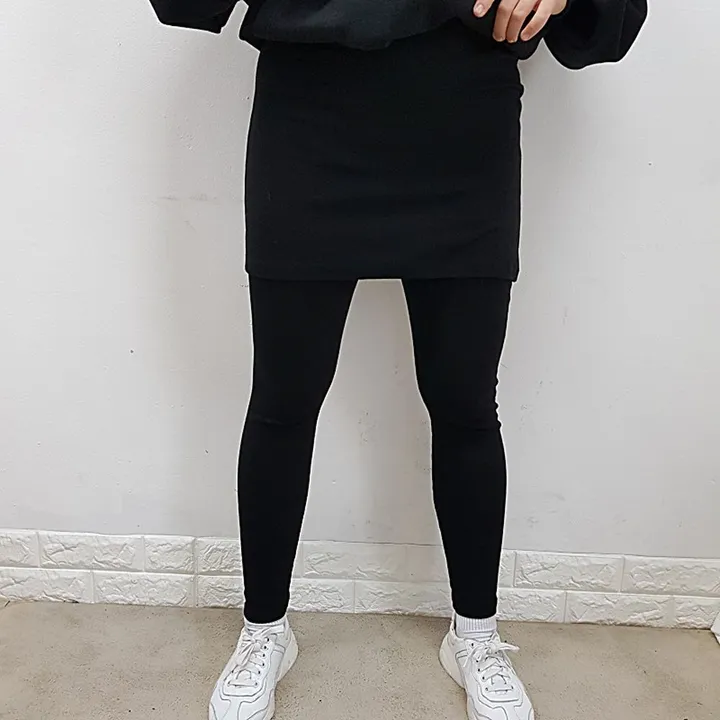 빅사이즈[L~4XL]면30수 스커트 레깅스 상세 이미지 1
