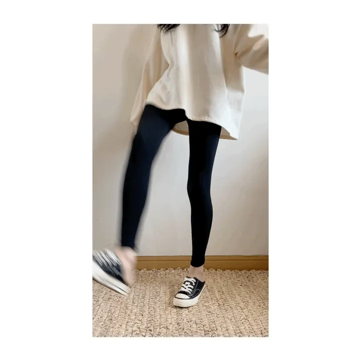 (당일🚀핵따뜻🔥)슬림핏 필수 마약 피치 기모 융 밍크 무지 이선 레깅스 상세 이미지 4