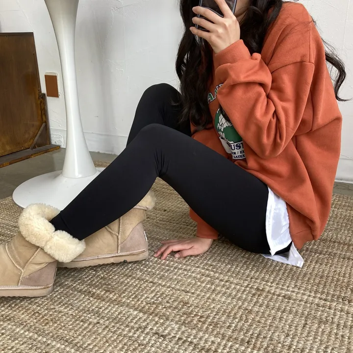 [피치속기모] 슬림하게 잡아주는 기모 쫀쫀 레깅스 상세 이미지 32