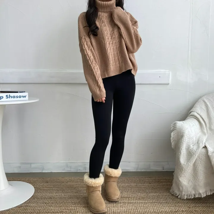 [피치속기모] 슬림하게 잡아주는 기모 쫀쫀 레깅스 상세 이미지 43