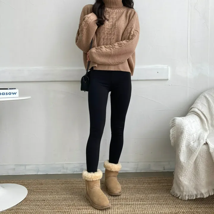 [피치속기모] 슬림하게 잡아주는 기모 쫀쫀 레깅스 상세 이미지 44