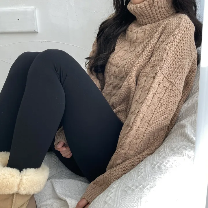 [피치속기모] 슬림하게 잡아주는 기모 쫀쫀 레깅스 상세 이미지 49
