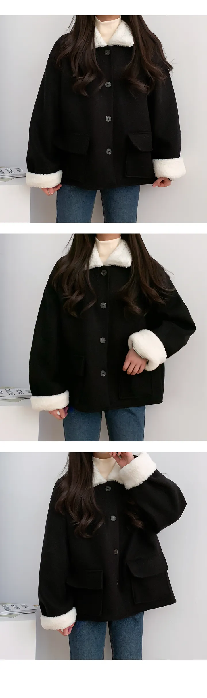 몽구양털 숏자켓 상세 이미지 4
