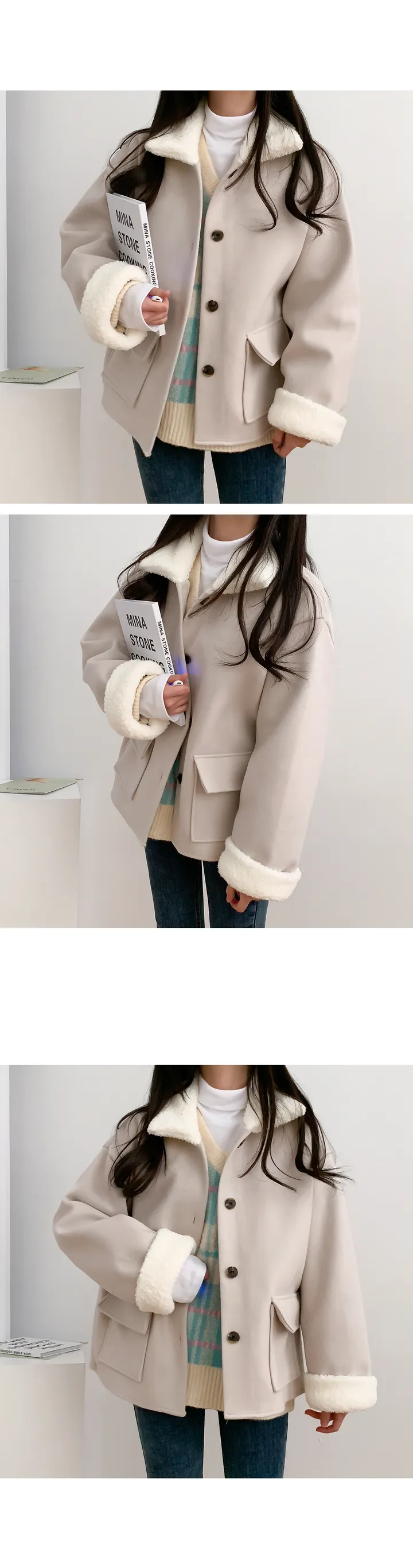 몽구양털 숏자켓 상세 이미지 6