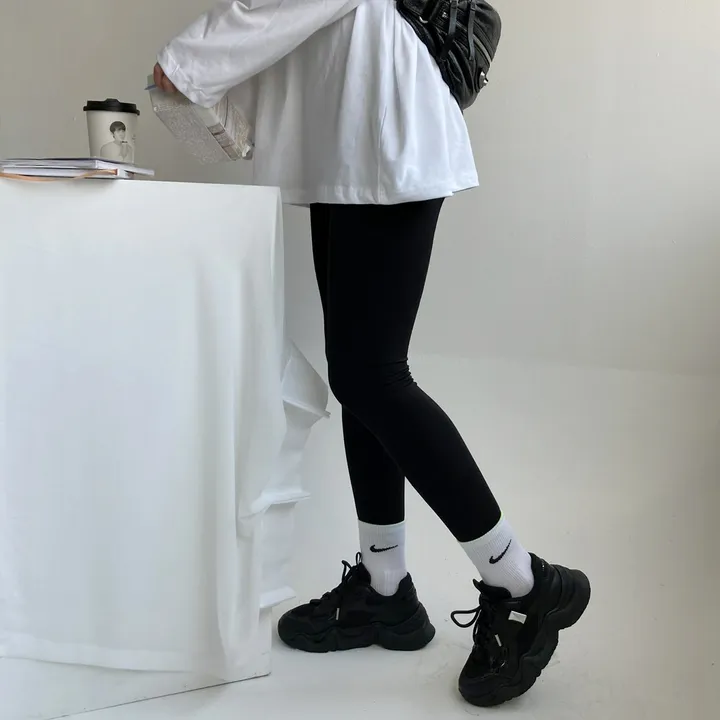 [피치속기모] 슬림하게 잡아주는 기모 쫀쫀 레깅스 상세 이미지 14