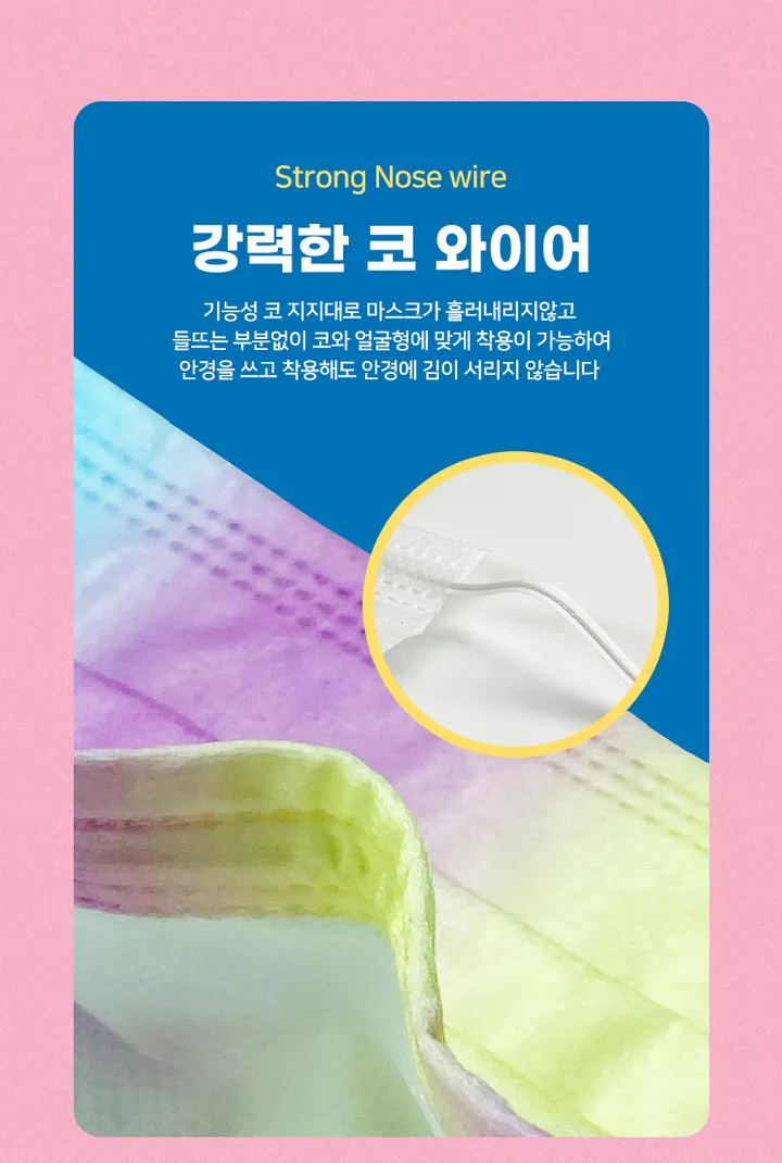 MIYU 제니 레인보우마스크 50매 대형/소형 상세 이미지 5