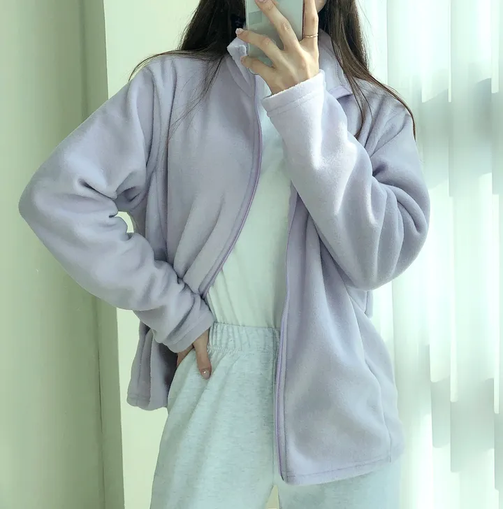 🚚당일배송🚚[빅사이즈가능]보들보들 간절기 학생 교복템 스쿨룩 후리스집업 *5컬러* 상세 이미지 16
