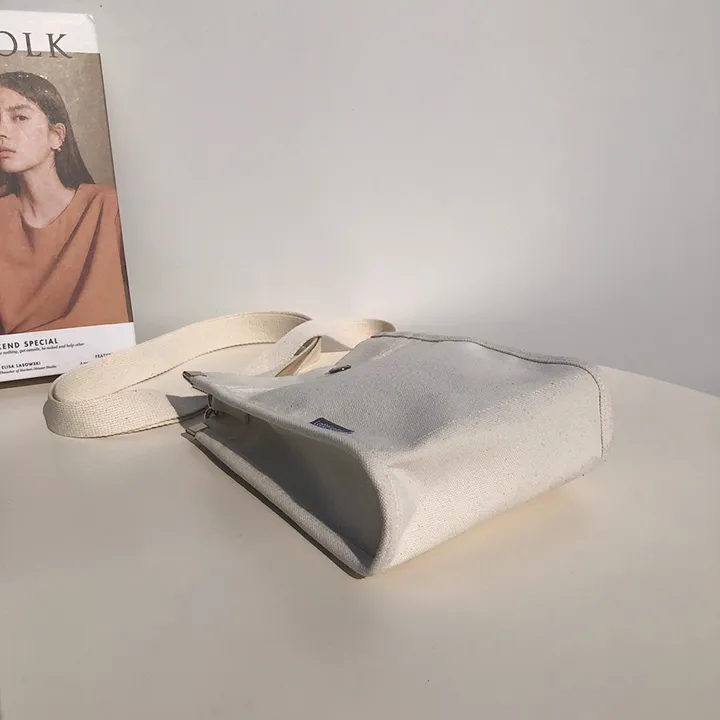 [국내제작] 캔버스 핸드폰 가방 미니 크로스 에코백 (2color) 상세 이미지 12
