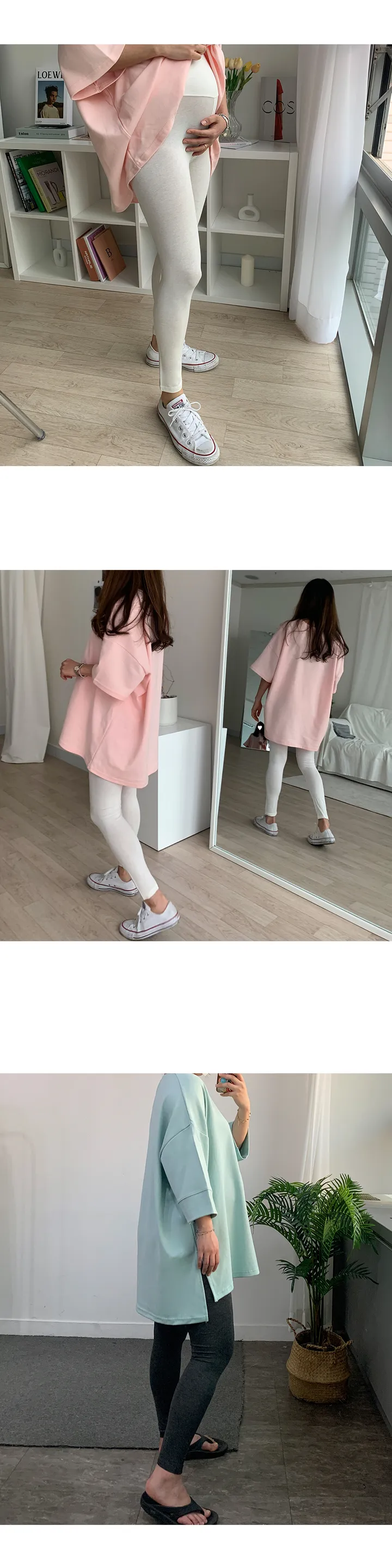 레이온혼방 얇은 임부복 레깅스 (4 color) 상세 이미지 3