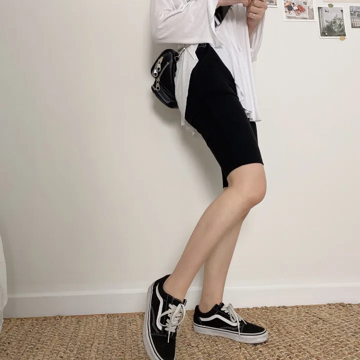 [운동할때도 편하게~] 바이크 5부 슬림핏 트레이닝 운동복 요가 필라테스 기본 밴딩 스판 반바지 레깅스 팬츠 상세 이미지 7