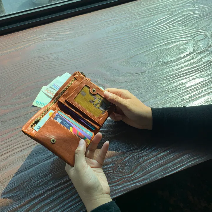 2 Color 천연가죽 지퍼 데일리무드 스냅반지갑 (반지갑추천, 똑딱이반지갑, 지퍼반지갑, 반지갑선물, 예쁜지갑, 예쁜반지갑, 직장인반지갑, 미니지갑, 슬림지갑, 심플한지갑) 상세 이미지 4