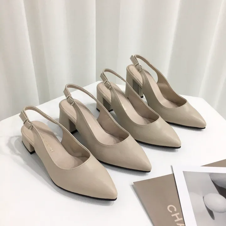[국내제작/당일배송]사각통굽 발편한 슬링백 쿠션힐 3cm, 5cm, 6cm, 8cm 상세 이미지 16