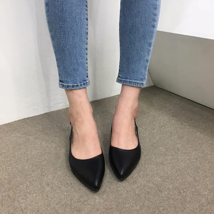 [국내제작/당일배송]사각통굽 발편한 슬링백 쿠션힐 3cm, 5cm, 6cm, 8cm 상세 이미지 32