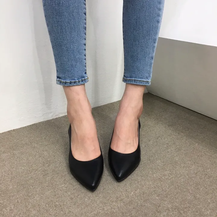 [국내제작/당일배송]사각통굽 발편한 슬링백 쿠션힐 3cm, 5cm, 6cm, 8cm 상세 이미지 38