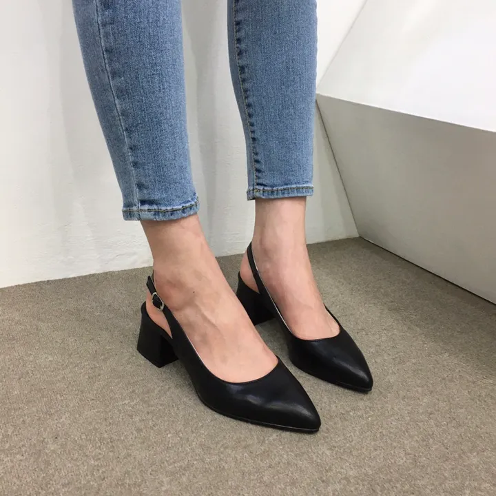 [국내제작/당일배송]사각통굽 발편한 슬링백 쿠션힐 3cm, 5cm, 6cm, 8cm 상세 이미지 36