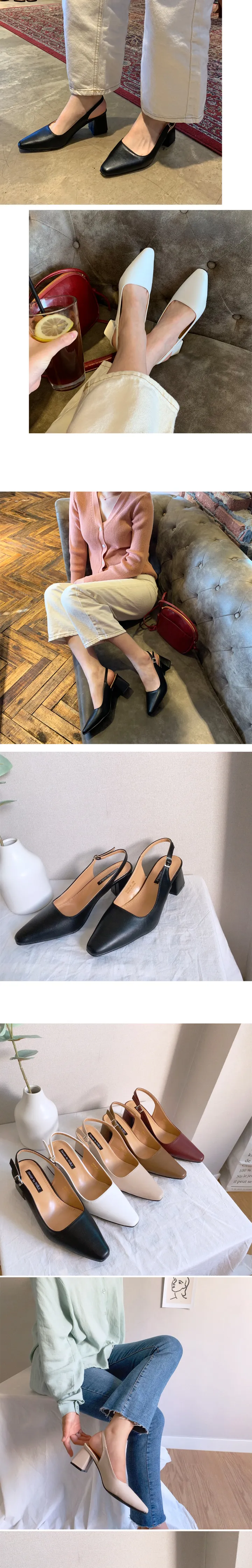 베이직 슬링백힐 6.5cm (5color) 상세 이미지 2