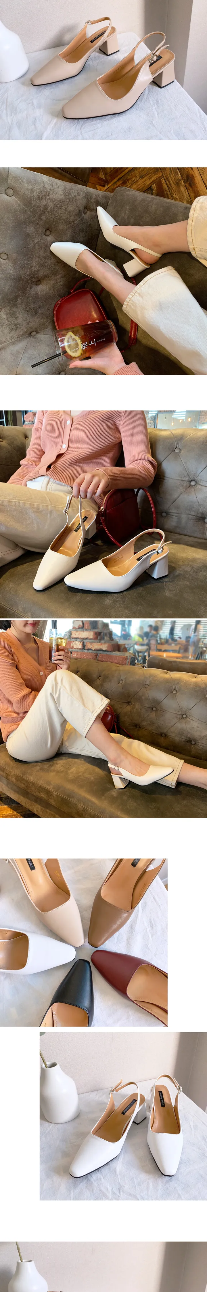 베이직 슬링백힐 6.5cm (5color) 상세 이미지 3
