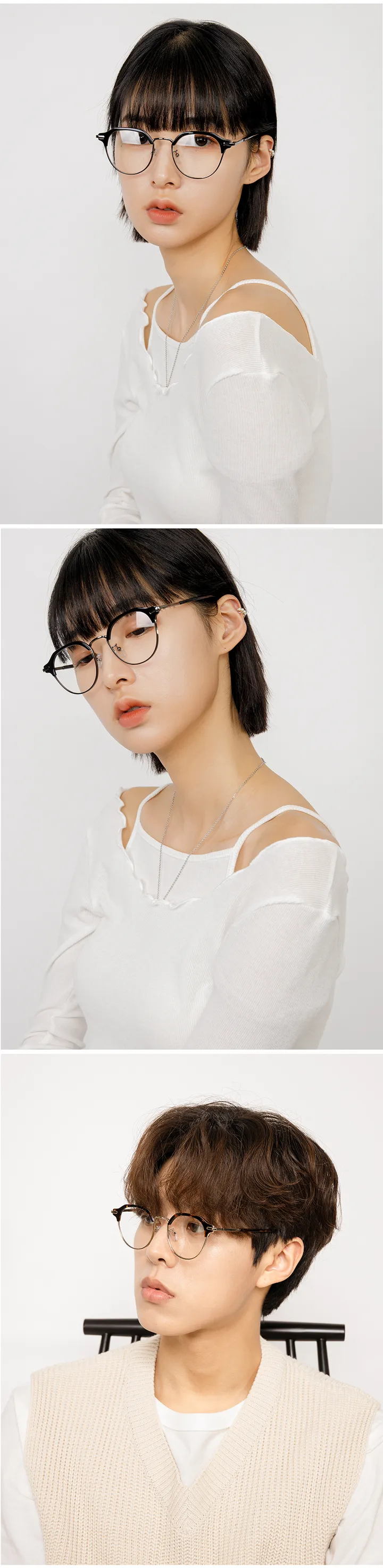 오버사이즈 투명 뿔테 기본 데일리 안경 선글라스 상세 이미지 37