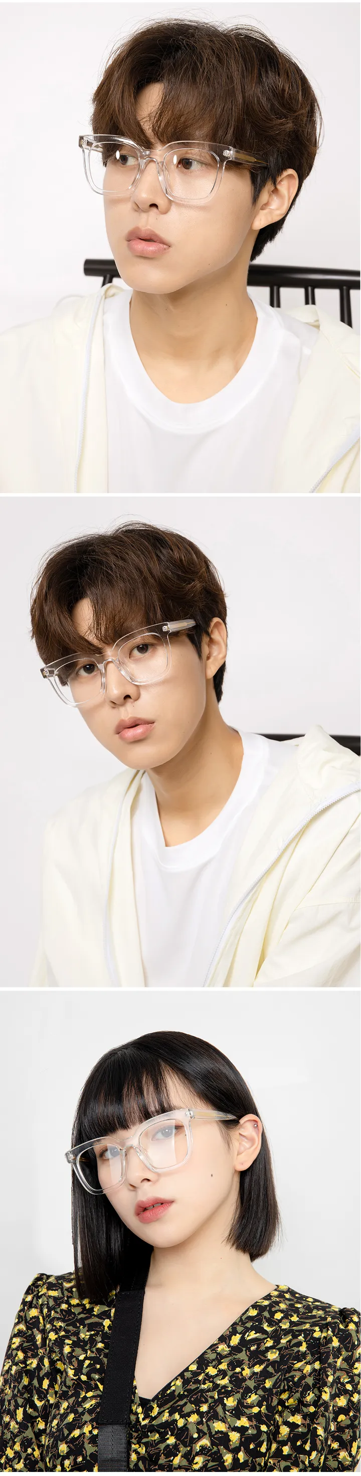 오버사이즈 투명 뿔테 기본 데일리 안경 선글라스 상세 이미지 10