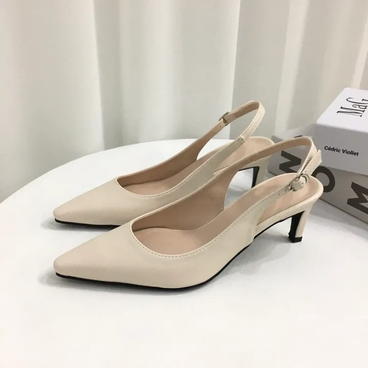 [국내제작/초특가]라텍스쿠션 슬링백 힐 3cm, 6cm (225~255mm) 상세 이미지 45