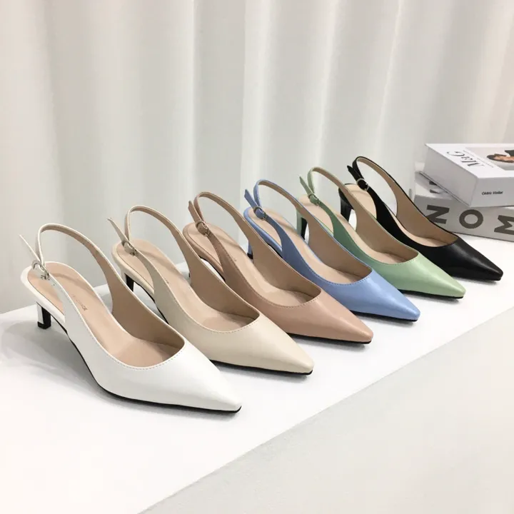 [국내제작/초특가]라텍스쿠션 슬링백 힐 3cm, 6cm (225~255mm) 상세 이미지 35