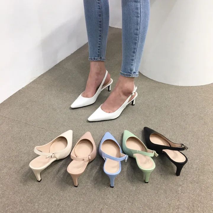 [국내제작/초특가]라텍스쿠션 슬링백 힐 3cm, 6cm (225~255mm) 상세 이미지 36