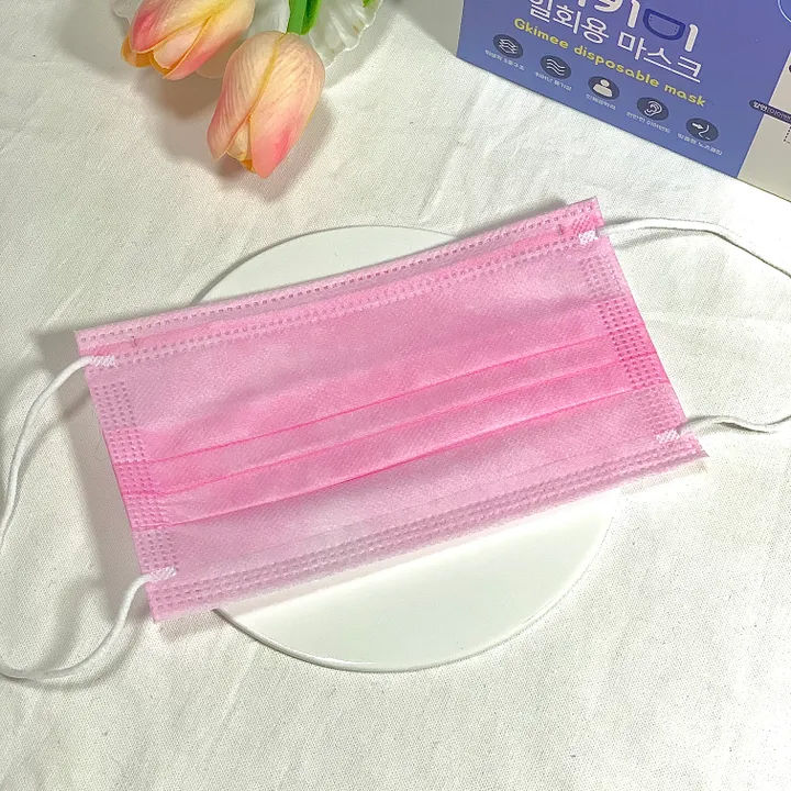 파스텔 컬러  일회용 마스크 50개 1set 한박스 6color 상세 이미지 8