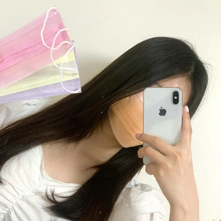 파스텔 컬러  일회용 마스크 50개 1set 한박스 6color 상세 이미지 13
