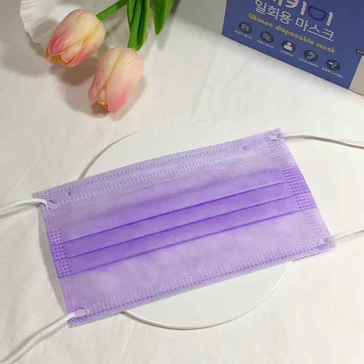 파스텔 컬러  일회용 마스크 50개 1set 한박스 6color 상세 이미지 17
